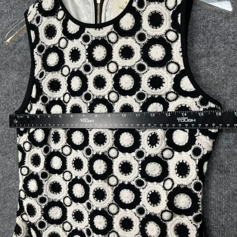 Kate Spade Dress Womens 2‎ Guipure Black White Crochet Lace Shift Sleeveless